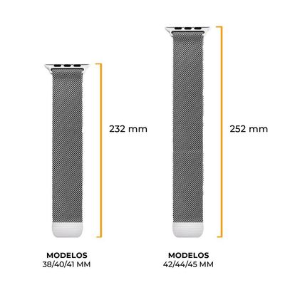 Pulseira de Milanese para Apple Watch 38 / 40 / 41MM Preta - Gshield