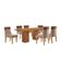 Mesa De Jantar Eloise 180cm Tampo Mdf Com 6 Cadeiras Moderna Linho Capuccino/tork/naturale