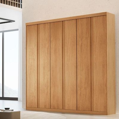 Guarda Roupa Casal Boston 6 Portas 4 Gavetas Moderna Naturalle