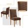 Conjunto Com 2 Cadeiras Mdf Eloise P/ Sala De Jantar Moderna Veludo Marrom/naturalle