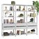 Estante Armário Multiuso Para Livros 6 Gavetas 12 Prateleiras 210cm Madesa Branco