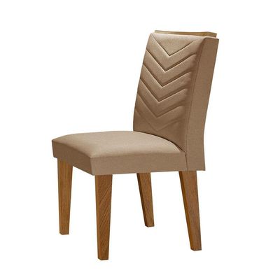Conjunto Sala De Jantar Mesa Liz 180 Cm E 6 Cadeiras Liz Turim/off White/imbuia/serig. Off White