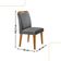 Conjunto Mesa Liz 120cm Em Mdf 4 Cadeiras Athenas Moderna Lin.grafite/off White/imbuia