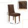 Conjunto Mesa Jantar Isadora 180cm 6 Cadeiras Isadora Moderna Mobília Veludo Marrom Off White Naturale