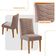 Conjunto Com 2 Cadeiras Mdf Eloise P/ Sala De Jantar Moderna Linho Capuccino/naturale
