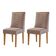 Conjunto Com 2 Cadeiras Mdf Eloise P/ Sala De Jantar Moderna Linho Capuccino/naturale