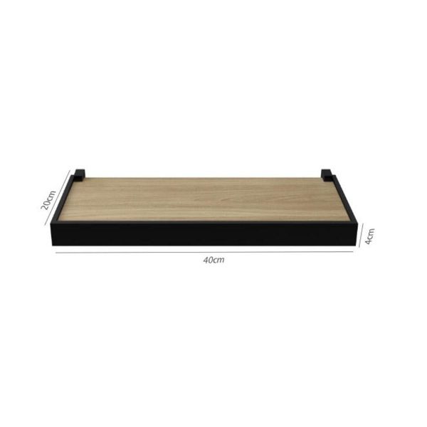 Prateleira Moldura Dueto 20x40 Prat-K Branco com Nogueira Branca Prateleira Moldura Dueto 20x40 Prat-K Branco com Nogueira Branca