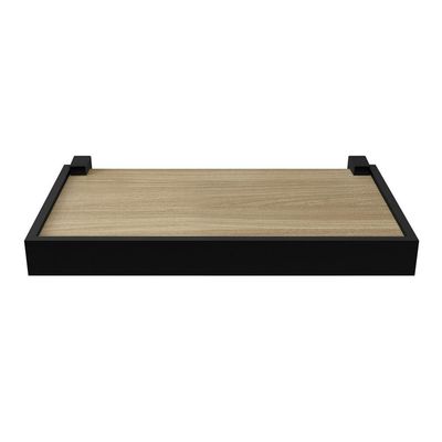 Prateleira Moldura Dueto 20x40 Prat-K Branco com Nogueira Branca