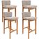 Kit 04 Banquetas Alta Para Cozinha Sala de Jantar Bar Dara L02 Bouclê Creme - Lyam Decor