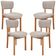 Kit 04 Cadeiras Para Sala de Jantar Cozinha Living Estofada Dara L02 Bouclê Creme - Lyam Decor