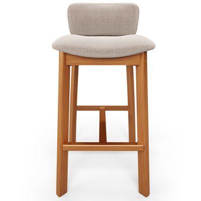 Banqueta Alta Para Cozinha Sala de Jantar Bar Dara L02 Bouclê Creme - Lyam Decor