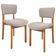 Kit 02 Cadeiras Para Sala de Jantar Cozinha Living Estofada Dara L02 Bouclê Creme - Lyam Decor