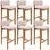 Kit 06 Banquetas Alta Para Cozinha Sala de Jantar Bar Dara L02 Suede Bege - Lyam Decor