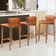 Kit 02 Banquetas Alta Para Cozinha Sala de Jantar Bar Dara L02 Couríssimo Camel - Lyam Decor