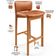 Kit 02 Banquetas Alta Para Cozinha Sala de Jantar Bar Dara L02 Couríssimo Camel - Lyam Decor