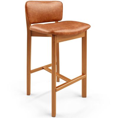 Kit 05 Banquetas Alta Para Cozinha Sala de Jantar Bar Dara L02 Couríssimo Camel - Lyam Decor