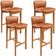 Kit 04 Banquetas Alta Para Cozinha Sala de Jantar Bar Dara L02 Couríssimo Camel - Lyam Decor