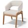 Cadeira de Jantar e Estar Living Estofada Lince L02 Linho Cru - Lyam Decor