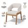 Cadeira de Jantar e Estar Living Estofada Lince L02 Linho Cru - Lyam Decor