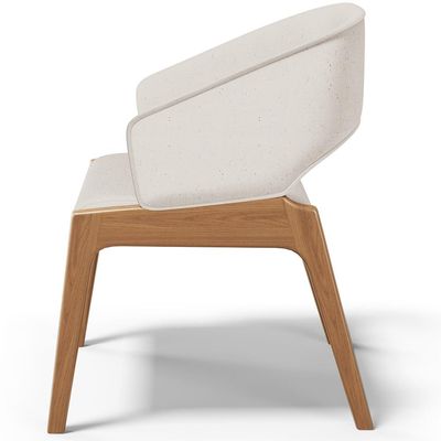 Cadeira de Jantar e Estar Living Estofada Lince L02 Linho Cru - Lyam Decor