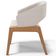 Cadeira de Jantar e Estar Living Estofada Lince L02 Bouclê Cru - Lyam Decor