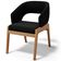 Kit 04 Cadeiras de Jantar e Estar Living Estofada Lince L02 Bouclê Preto - Lyam Decor
