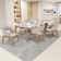 Cadeira de Jantar e Estar Living Estofada Lince L02 Bouclê Bege - Lyam Decor