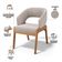 Cadeira de Jantar e Estar Living Estofada Lince L02 Bouclê Bege - Lyam Decor