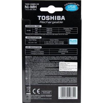Carregador De Pilha Usb Tnhc-6gme4 Cb (c-4 Pilhas Aa...
