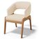 Kit 06 Cadeiras de Jantar e Estar Living Estofada Lince L02 Linho Bege Escuro - Lyam Decor