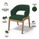 Cadeira de Jantar e Estar Living Estofada Lince L02 Suede Verde Musgo - Lyam Decor