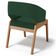 Cadeira de Jantar e Estar Living Estofada Lince L02 Suede Verde Musgo - Lyam Decor