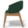 Cadeira de Jantar e Estar Living Estofada Lince L02 Suede Verde Musgo - Lyam Decor