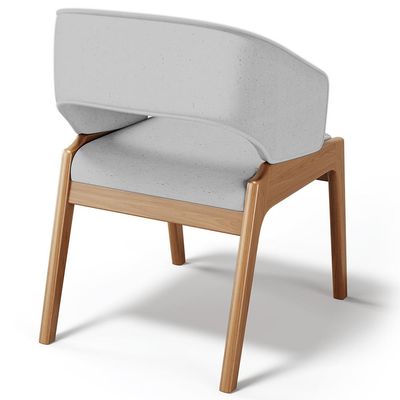 Kit 04 Cadeiras de Jantar e Estar Living Estofada Lince L02 Linho Cinza - Lyam Decor