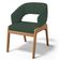 Kit 06 Cadeiras de Jantar e Estar Living Estofada Lince L02 Linho Verde Musgo - Lyam Decor