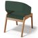 Kit 06 Cadeiras de Jantar e Estar Living Estofada Lince L02 Linho Verde Musgo - Lyam Decor
