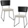 Kit 02 Cadeiras Decorativas Sala Jantar Allana L02 Couríssimo Preto Linho Champagne - Lyam Decor