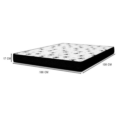 Cama Box Baú Casal 138 Tecido Sintético Preto Com Colchão Extra Firme Espuma Semi Ortopédica D28 Preto