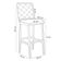 Kit 04 Banquetas Altas Para Cozinha Sala de Jantar Fixa Zoe B04 Bouclê Cru - Lyam Decor