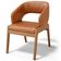Kit 06 Cadeiras de Jantar e Estar Living Estofada Lince L02 Couríssimo Camel - Lyam Decor
