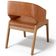 Kit 06 Cadeiras de Jantar e Estar Living Estofada Lince L02 Couríssimo Camel - Lyam Decor