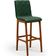 Kit 04 Banquetas Altas Para Cozinha Sala de Jantar Fixa Zoe B04 Facto Verde Musgo - Lyam Decor