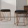 Kit 02 Puffs Decorativo Aramado Bronze Zaya L02 Suede Preto - Lyam Decor