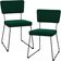 Kit 02 Cadeiras Decorativas Estofada Base De Aço Allana L02 Bouclê Verde - Lyam Decor