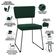 Kit 02 Cadeiras Decorativas Estofada Base De Aço Allana L02 Bouclê Verde - Lyam Decor