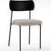 Cadeira Decorativa Estofada Para Sala De Jantar Melina L02 Couríssimo Preto Linho Bege - Lyam Decor