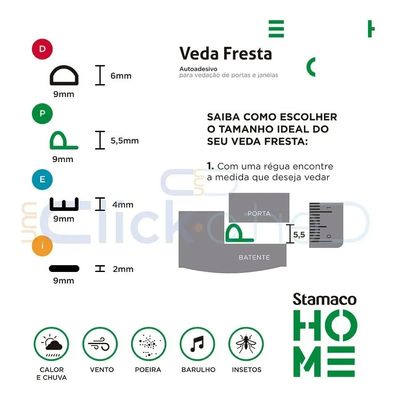 Borracha Vedação Marrom Veda Fresta Adesiva Rolo 6m Modelo E Stamaco