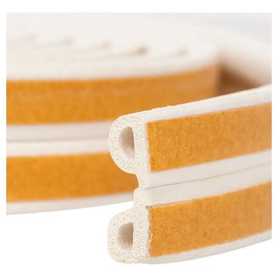Borracha Vedação Branco Veda Fresta Adesiva Rolo 6m Modelo P Stamaco