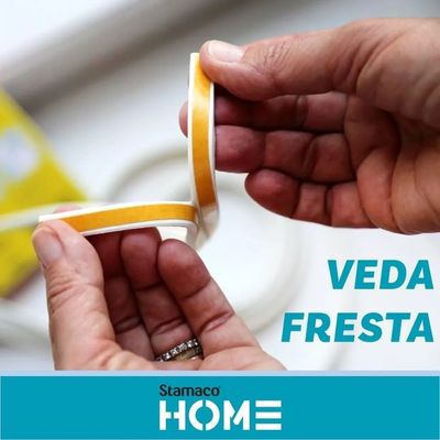 Borracha Vedação Branco Veda Fresta Adesiva Rolo 6m Modelo P Stamaco