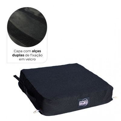 Almofada de Ar para Prevenção e Tratamento de Escaras Air Cell 40x40x9 Dellamed Azul com Preto